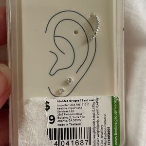 I AM sterling silver 3 piece studded earring set